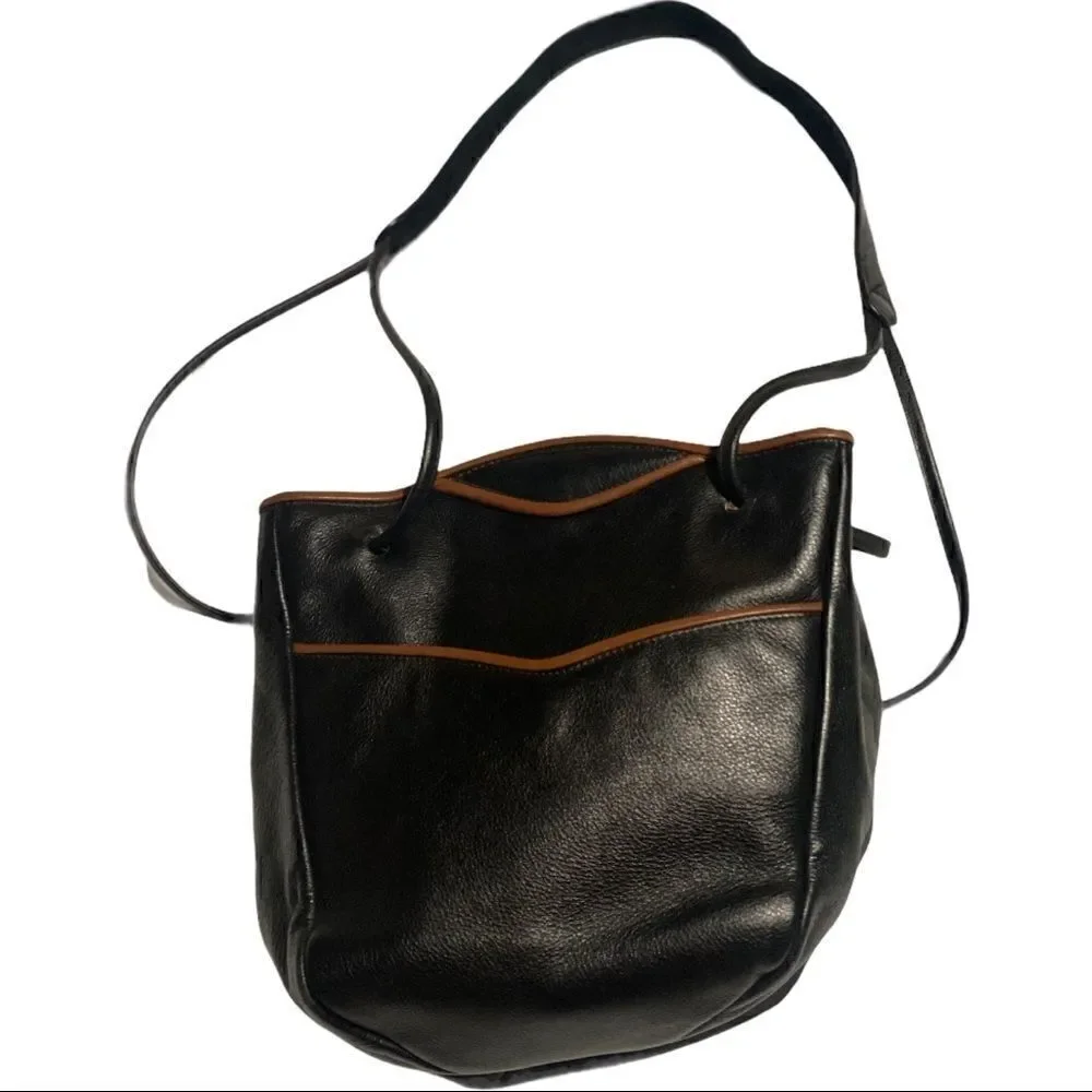 Jo Ann Page Marina Black Leather Purse!